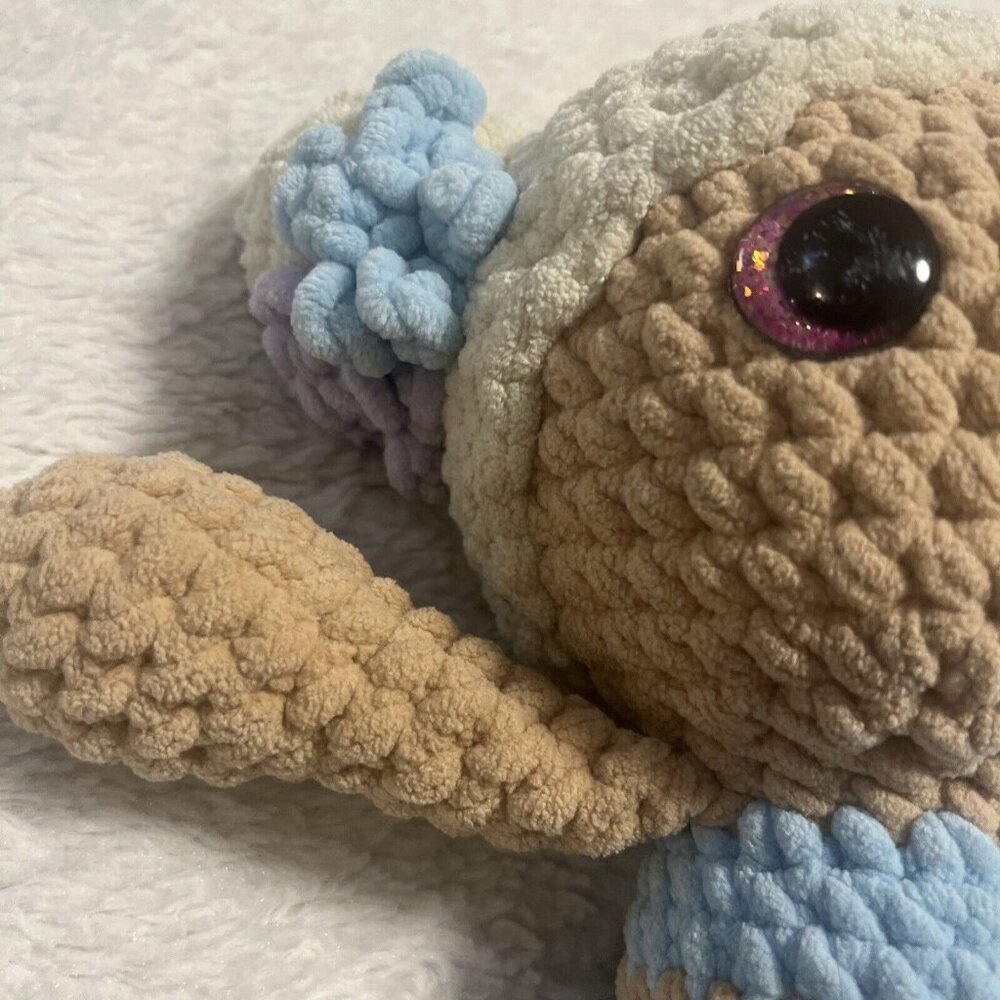 Sandy Beach Multicolor Mermaid - Crochet Stuffed Yarn Plushie - Handmade NWOT - Picture 4 of 9